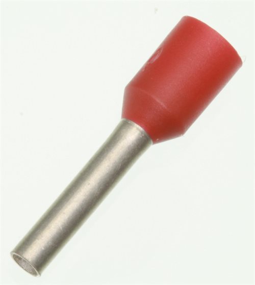 SMT8100 terminalrør, Røde, 1,0mm2, 100 stk